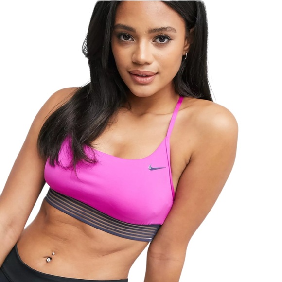 Nike Adjustable Cross-back Pink “Fuchsia Blast” Sport Bikini Top - Picture 2 of 11